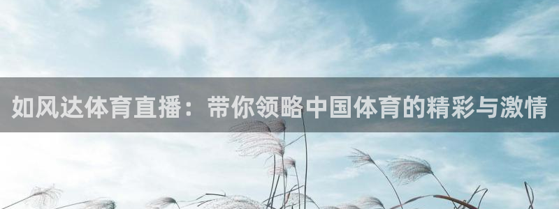 如风达体育直播：带你领略中国体育的精彩与激情
